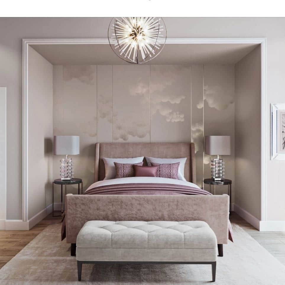 20. Taupe and Dusty Purple Bedroom Retreat - purple and gray bedroom ideas