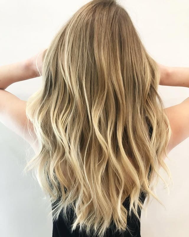 5. Beige Blonde Dimensional Layers - Long Textured Layers