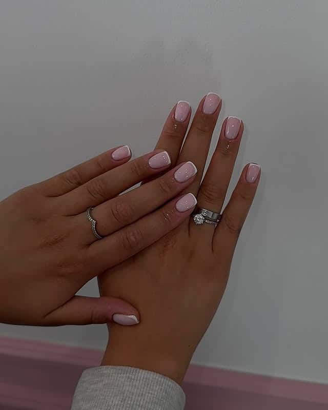 5. Soft Pink Short French Nails - french nail ideas