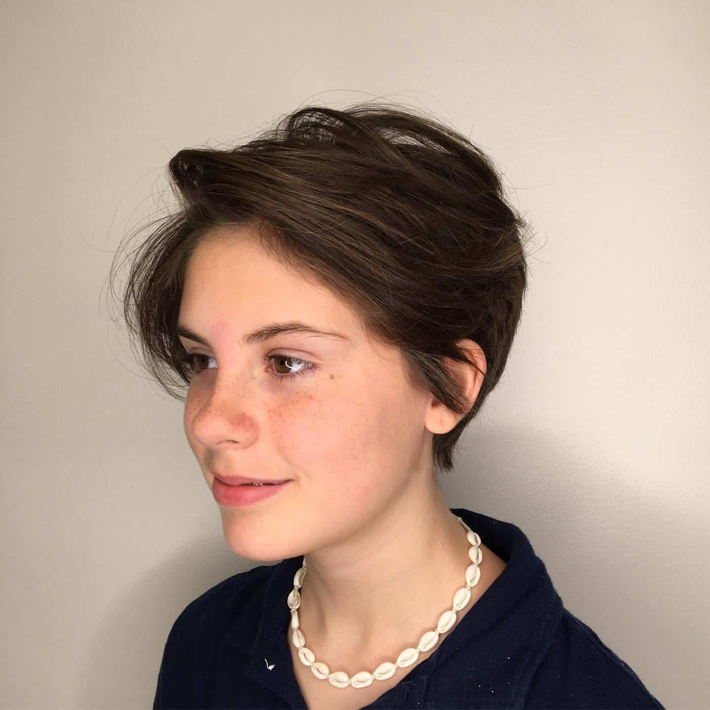 14. Textured Dark Brown Cropped Pixie - Long Pixie Haircuts