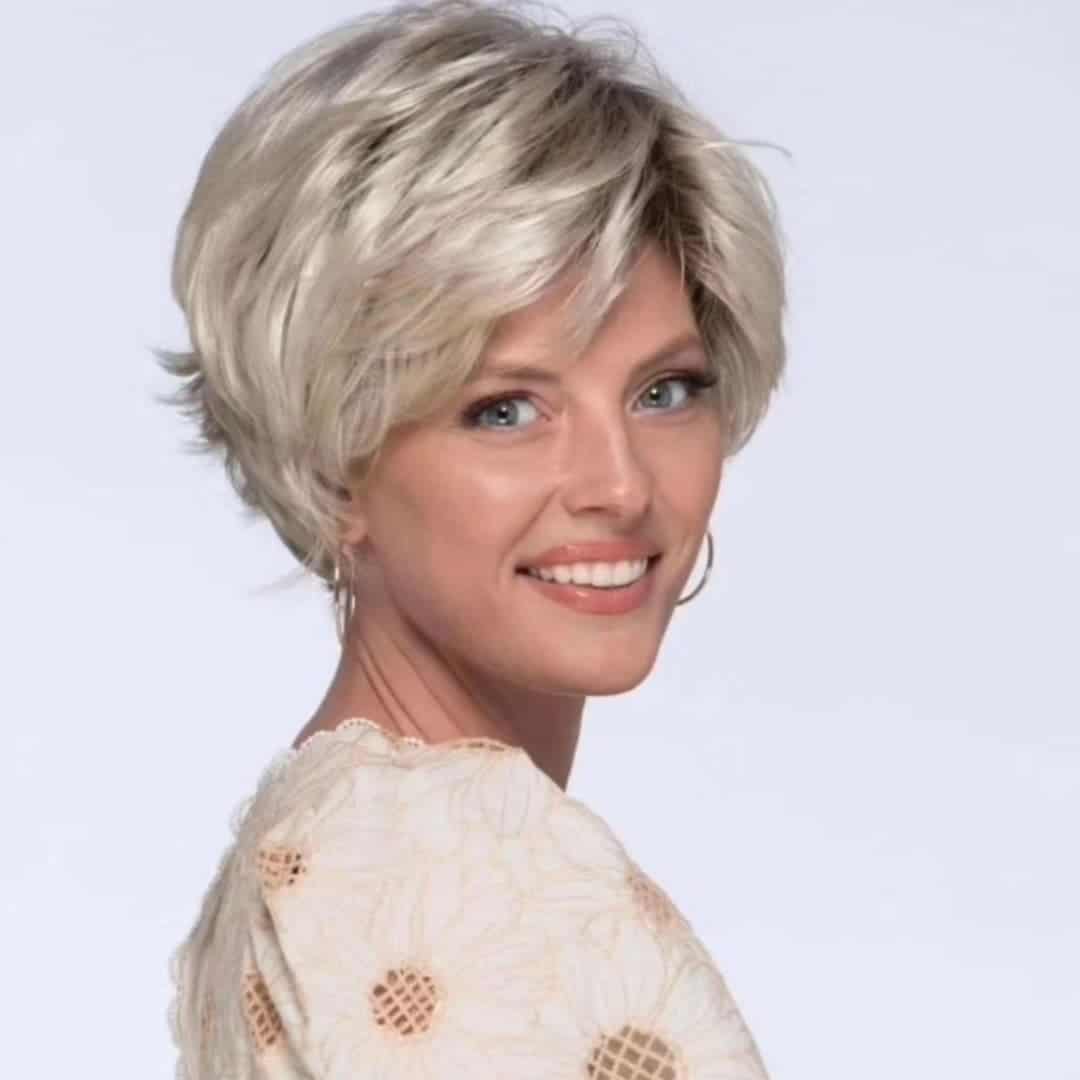 7. Feathered Pixie Bob in Icy Platinum Blonde - Short Layered Wispy Haircuts
