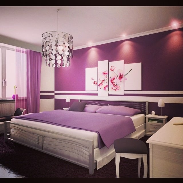 3. Soft Lavender Contemporary Bedroom Design - purple bedroom ideas