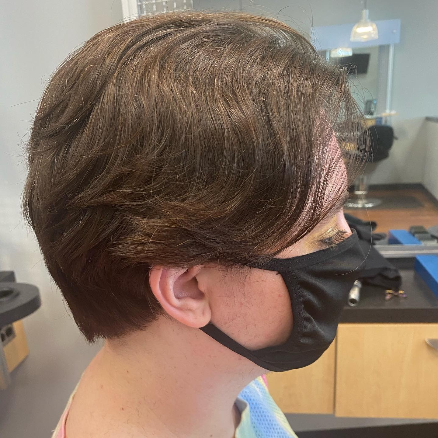 4. Rich Brunette Rounded Tapered Crop - Short Tapered Haircut