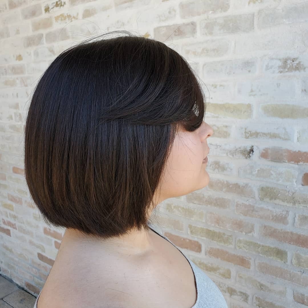 1. Sleek Espresso Wispy Bob - Short Wispy Bob Haircuts