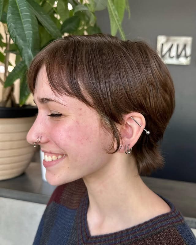 8. Short Auburn Pixie Bob - Short Wispy Bob Haircuts