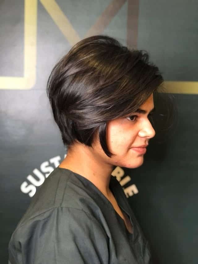 11. Layered Espresso Pixie Bob - Short Wispy Bob Haircuts