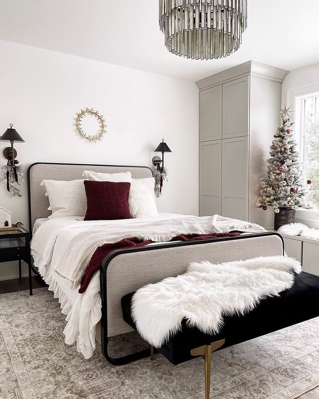1. Cozy White and Burgundy Teen Bedroom Design - teen bedroom ideas