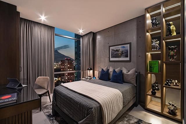 4. Moody Charcoal and Wood Teen Bedroom Idea - teen bedroom ideas