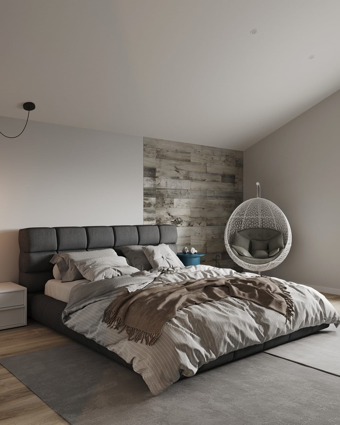 7. Modern Rustic Gray Teen Bedroom - teen bedroom ideas