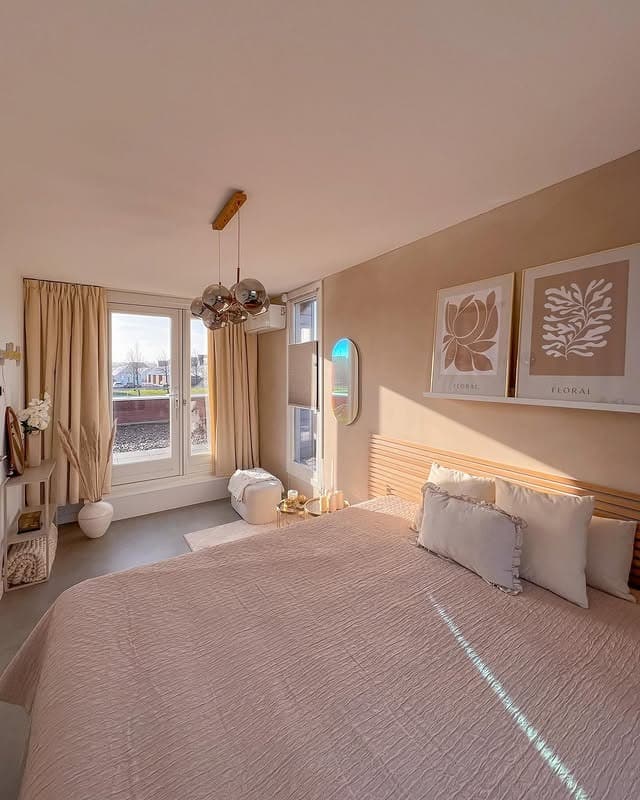1. Soft Beige Bedroom with Contemporary Warmth - beige bedroom ideas