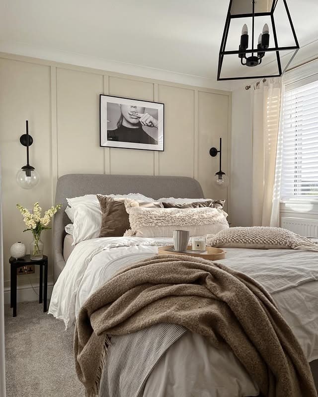 6. Cream and Beige Bedroom with Classic Styling - beige bedroom ideas