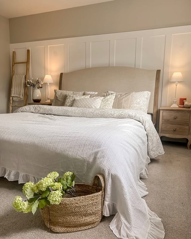 14. Classic Beige Bedroom with Soft Traditional Details - beige bedroom ideas