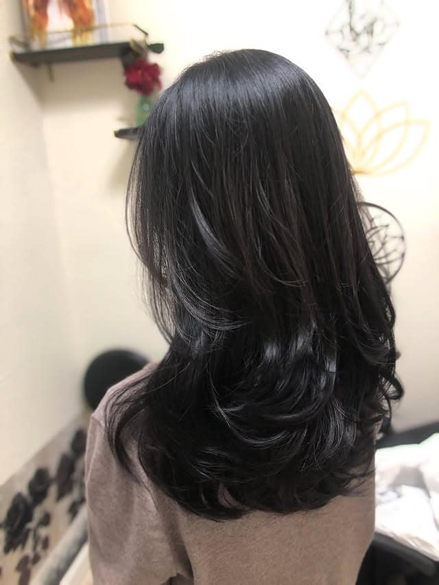 2. Midnight Silk Layered Shag Blowout - Medium Layered Shag