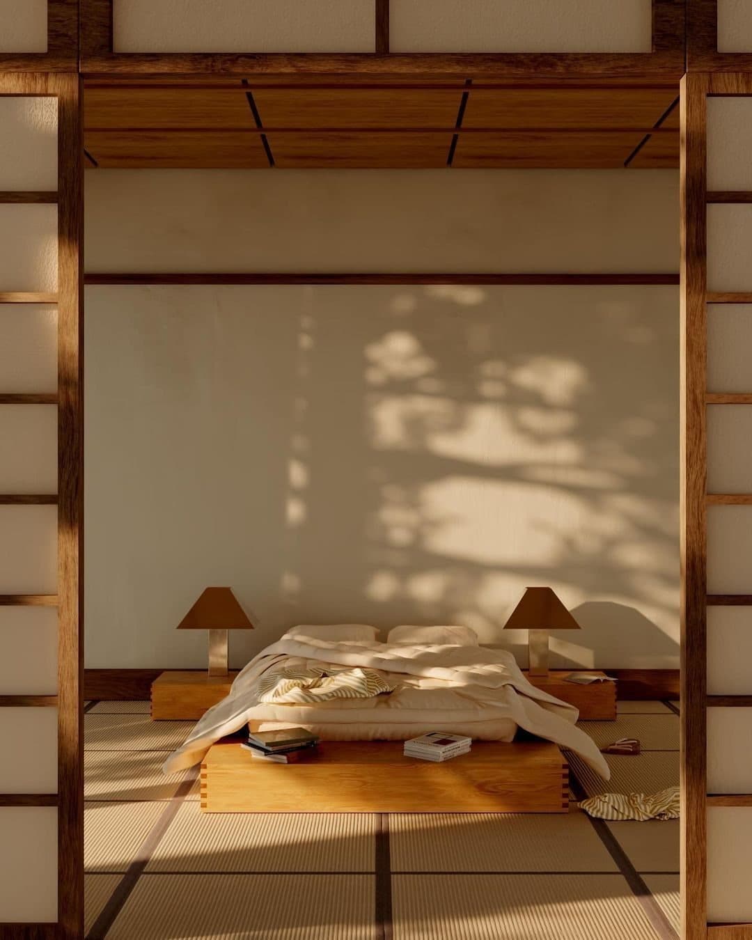 12. Traditional Tatami Bedroom in Warm Cedar and Cream - japanese bedroom ideas