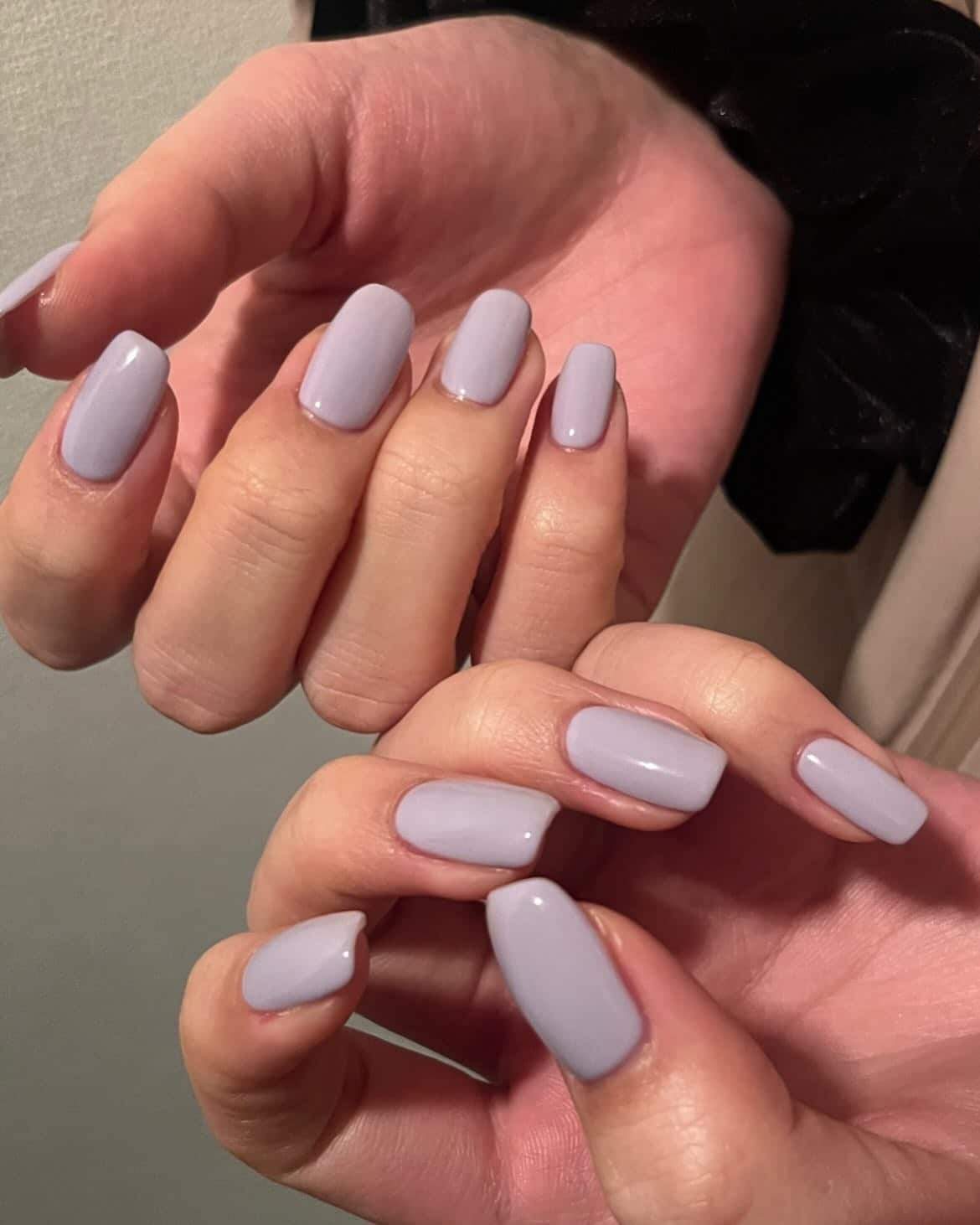 15. Cloudy Lavender Short Square Nails - purple nail ideas