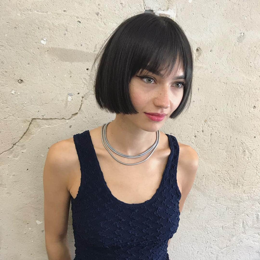 2. Classic French Bob with Soft Black Finish - Classic Bob Cut