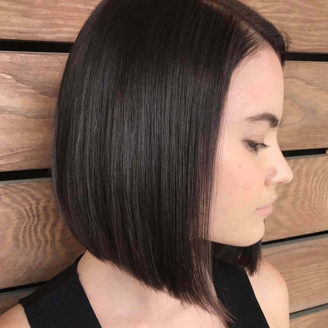 6. Straight Dark Mocha Blunt Bob - Classic Bob Cut
