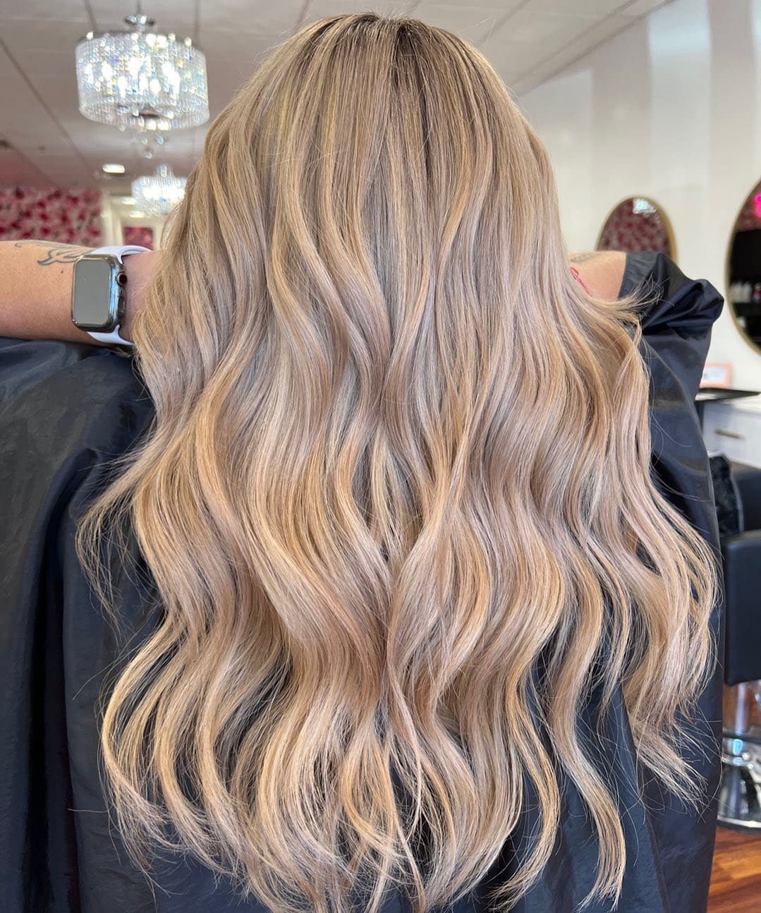 19. Beige Pearl Blonde Ribbon Waves - Pearl Blonde Hair Color
