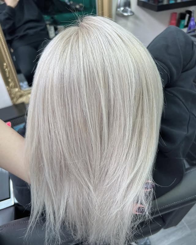 22. Icy Pearl Blonde Straight Layers - Pearl Blonde Hair Color