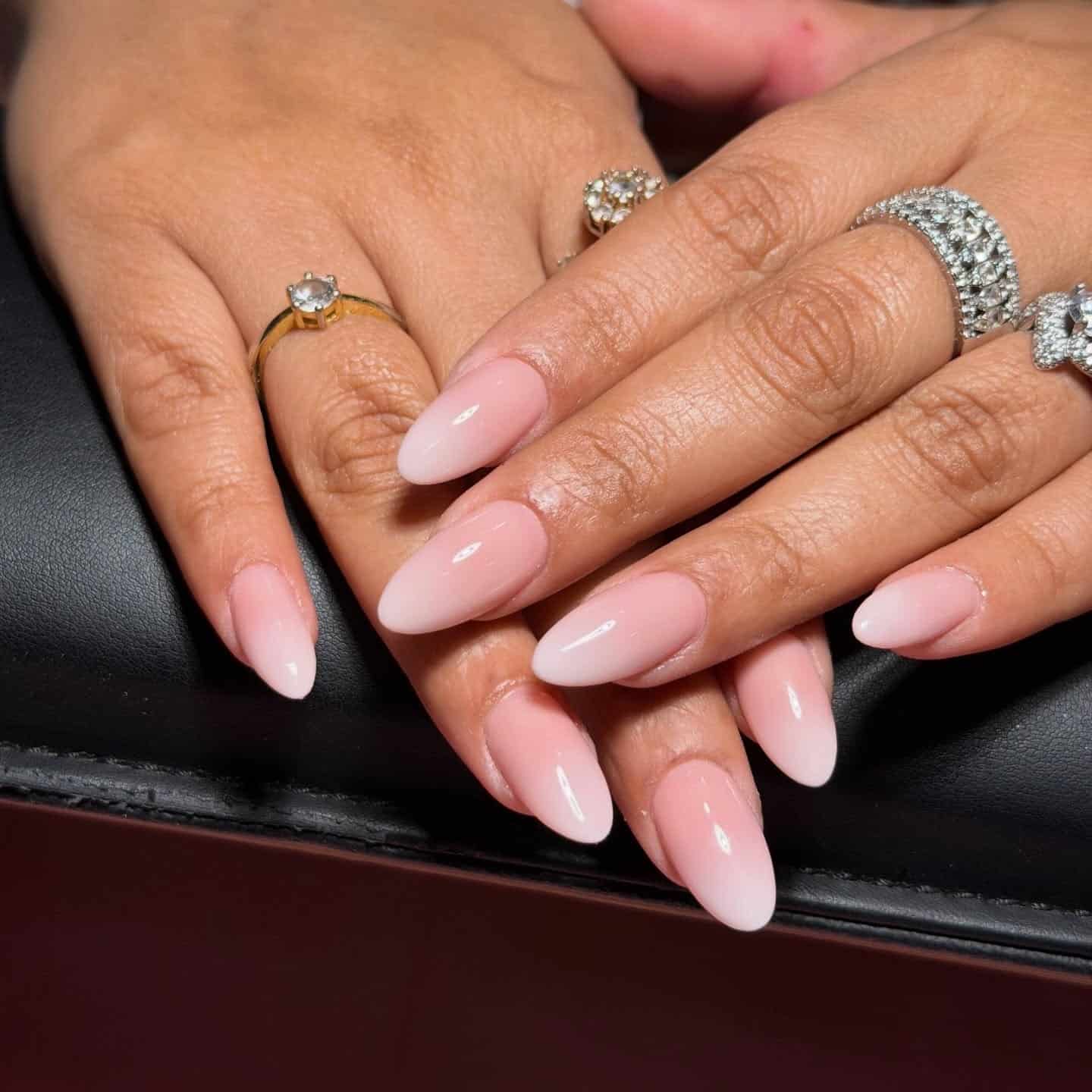 4. Classic Pink Almond Ombre Nails - ombre nail ideas