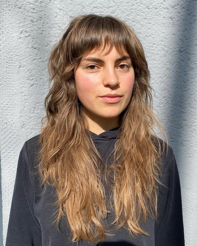 3. Soft Mocha Shag with Wispy Fringe - Long Shaggy Hair