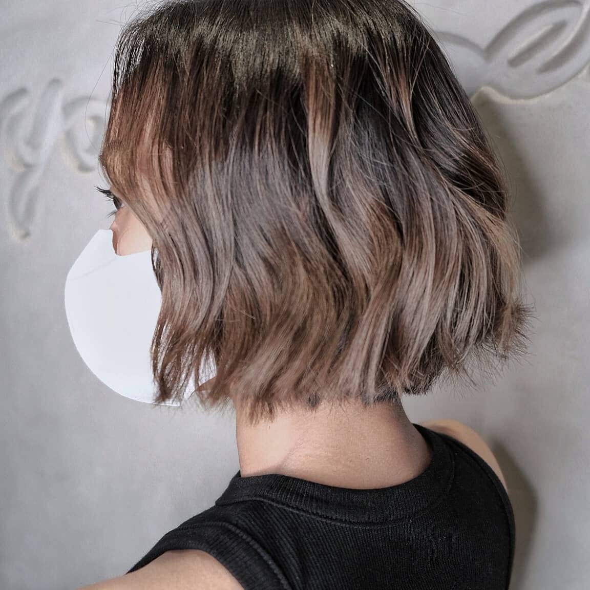 8. Smoky Ash Brown Messy Bob - Messy Bob Haircut