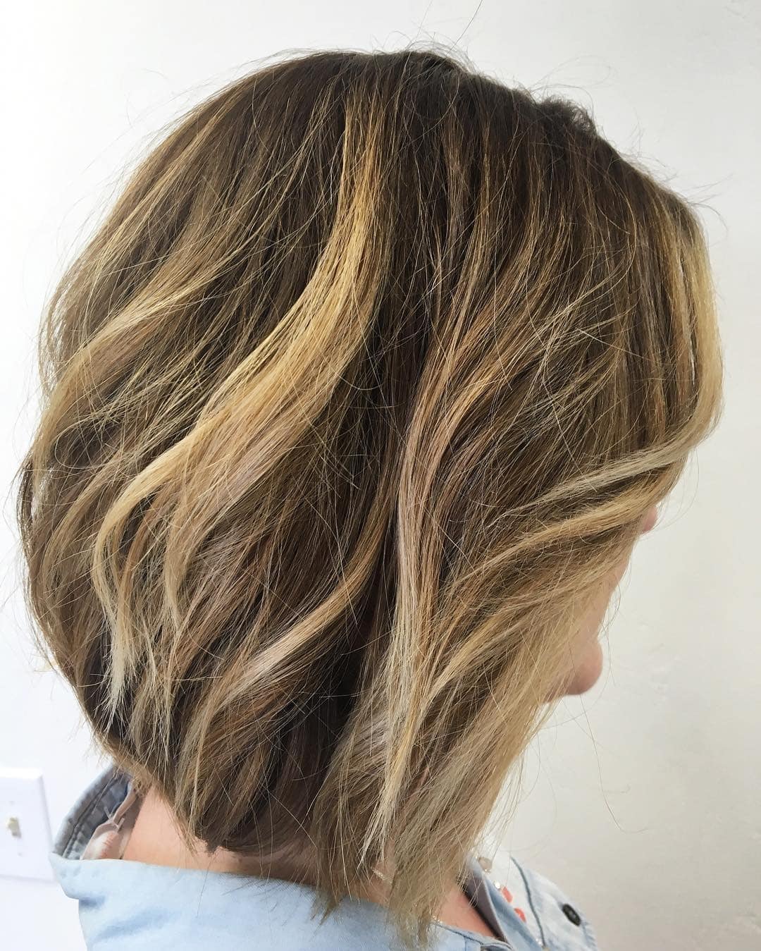 13. Dimensional Bronde Textured Bob - Messy Bob Haircut