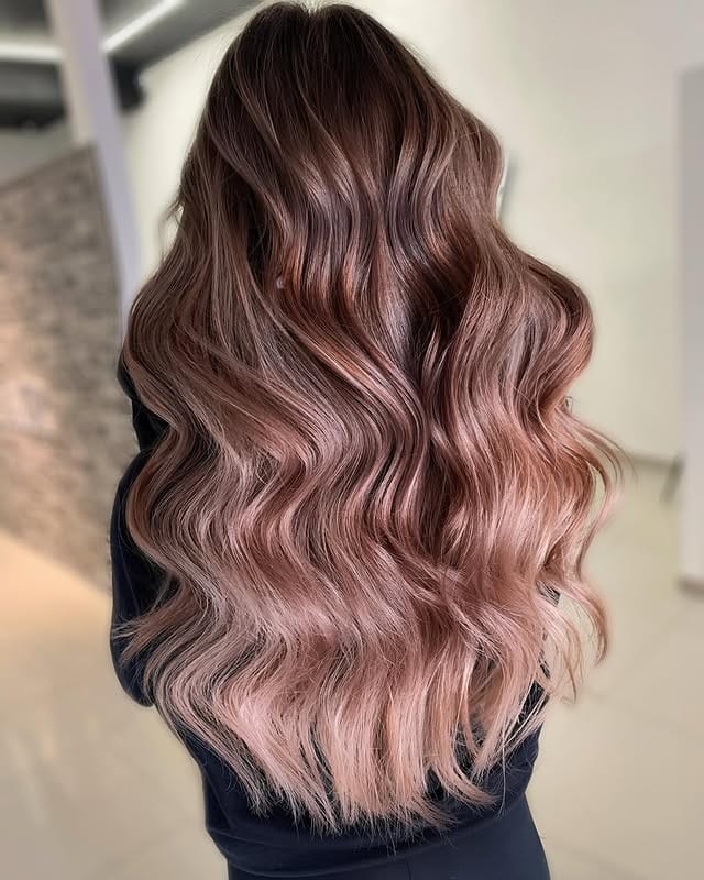 4. Smoky Rose Chocolate Toffee Waves - Chocolate Toffee Hair Color