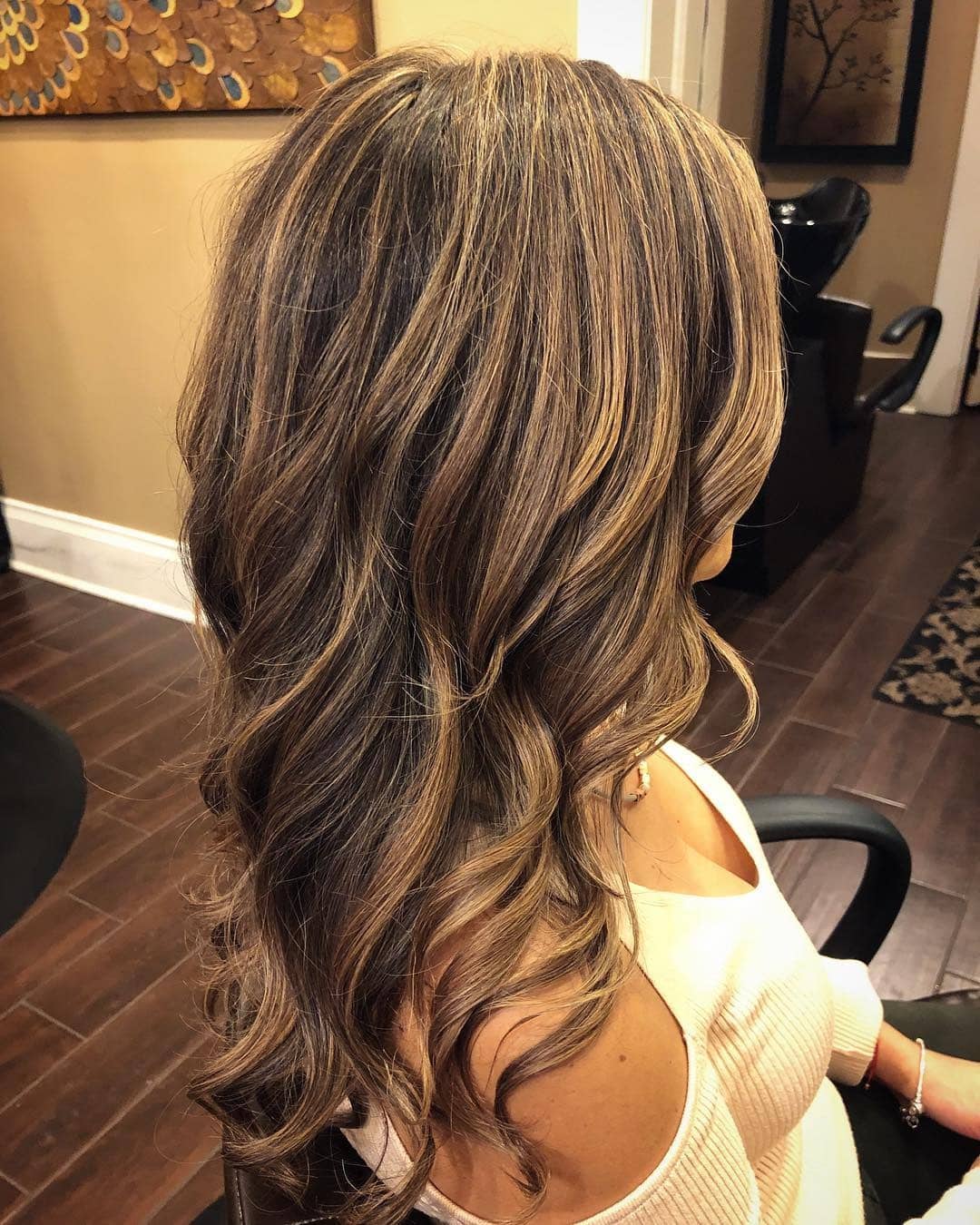 9. Caramel Toffee Ribbon Curls - Chocolate Toffee Hair Color