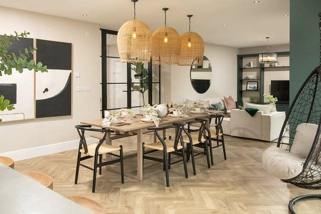 2. Natural Wood and Black Modern Kitchen Table Idea - kitchen table ideas