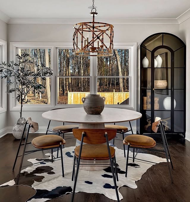 6. White Marble and Black Contemporary Kitchen Table Idea - kitchen table ideas
