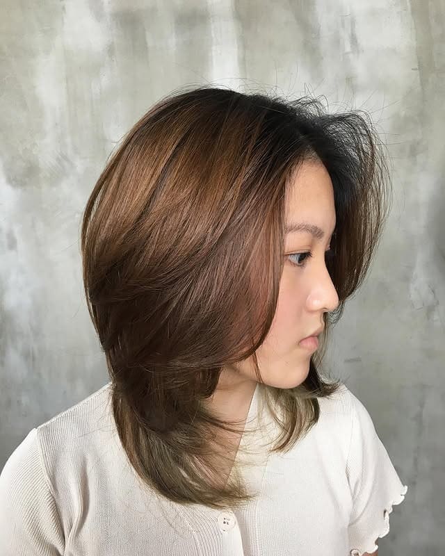 15. Chocolate Brown Rounded Wolf Layers - Layered Wolf Haircut