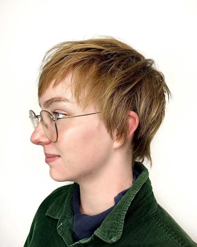 1. Textured Honey Blonde Shaggy Pixie - Shaggy Pixie Hairstyles