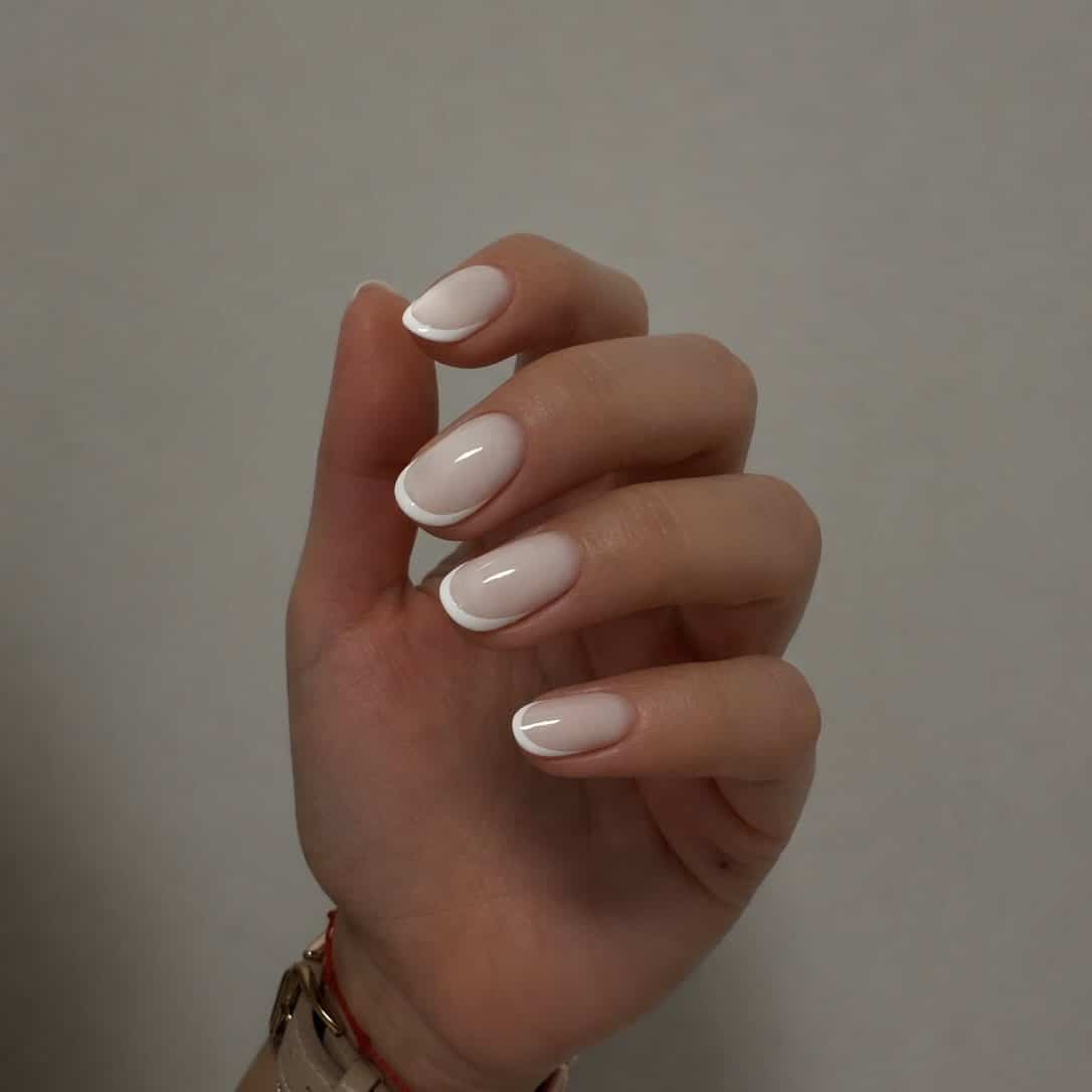 19. Minimalist Milky White French Manicure - french-manicure-nail-ideas