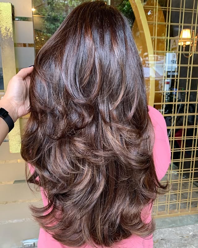 5. Rich Caramel Mocha Butterfly Layers - Caramel Mocha Hair Color