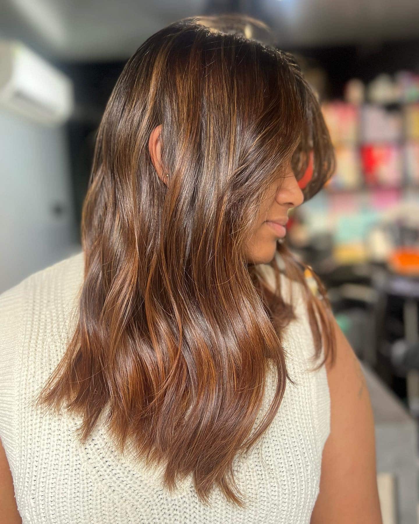 13. Caramel Mocha Face-Framing Layers - Caramel Mocha Hair Color