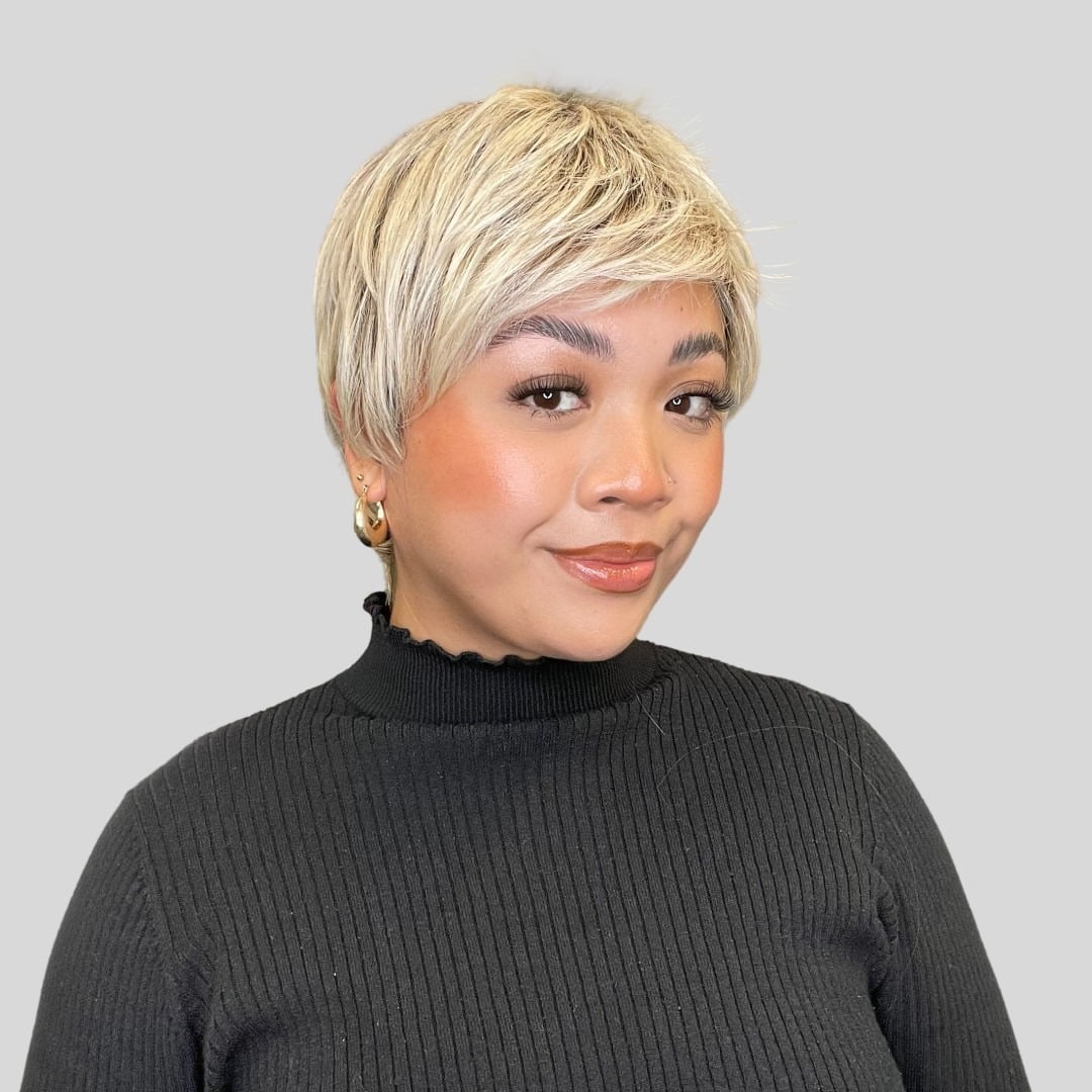 1. Platinum Blonde Side-Swept Pixie - Side Swept Pixie