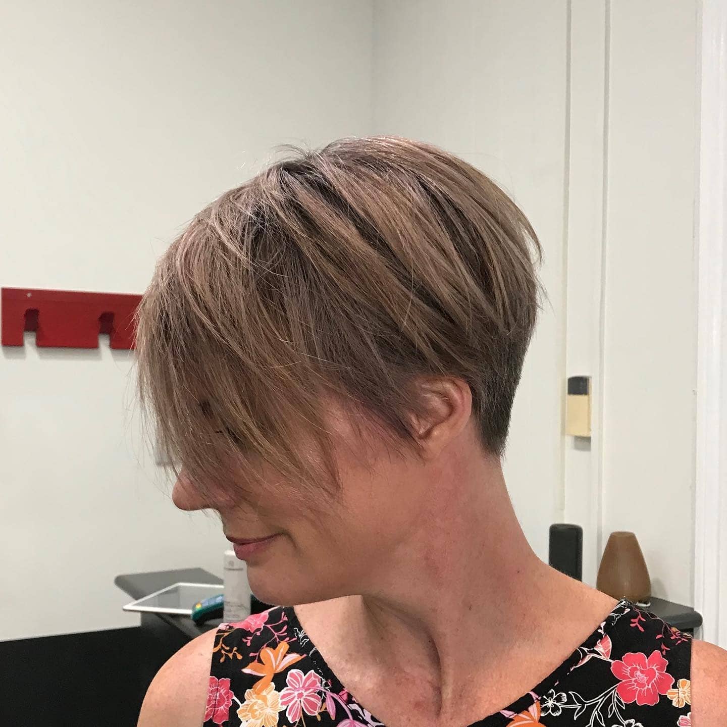 9. Mushroom Brown Long Side-Swept Pixie - Side Swept Pixie