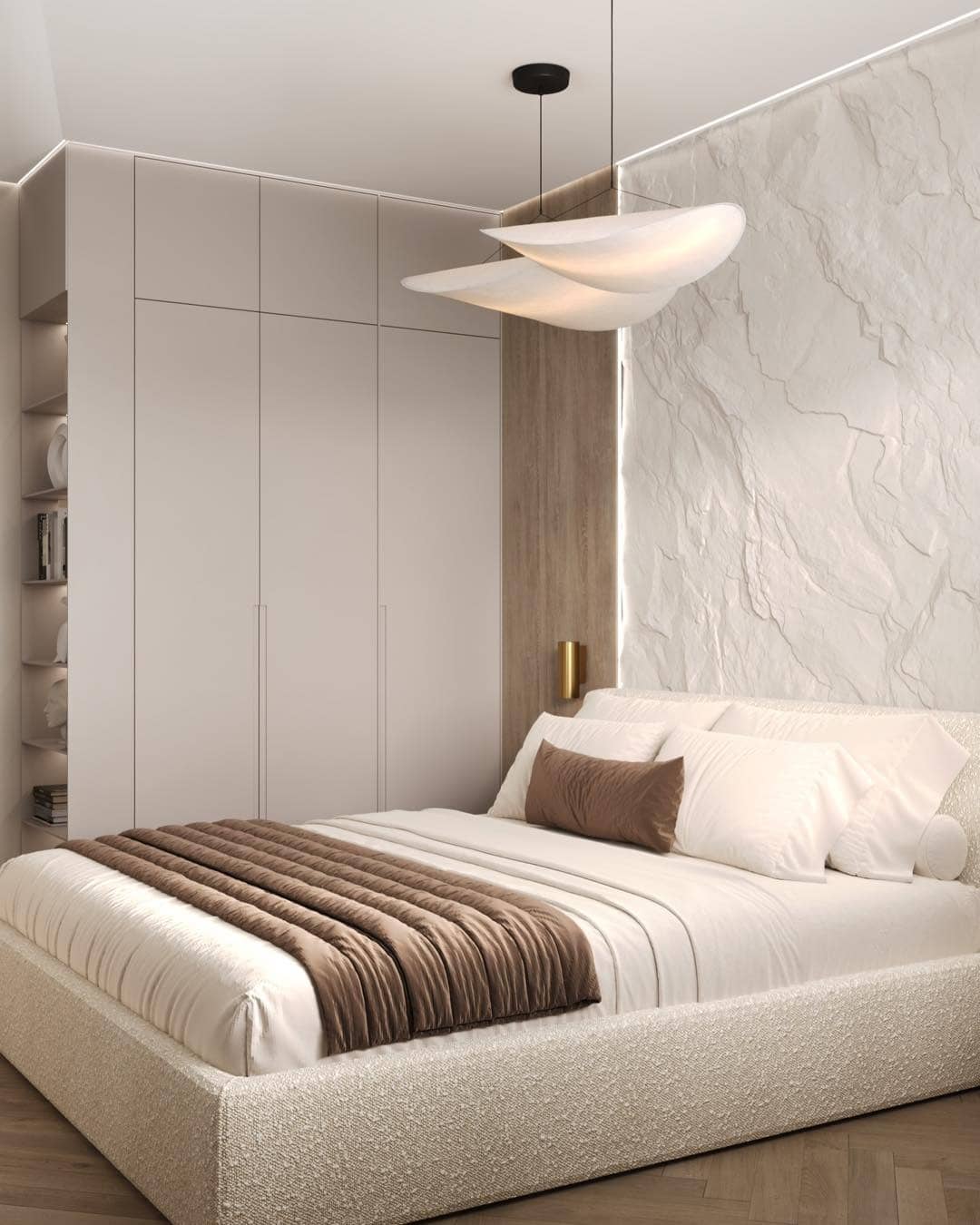 15. Ivory and Taupe Contemporary Bedroom Retreat - relaxing bedroom ideas