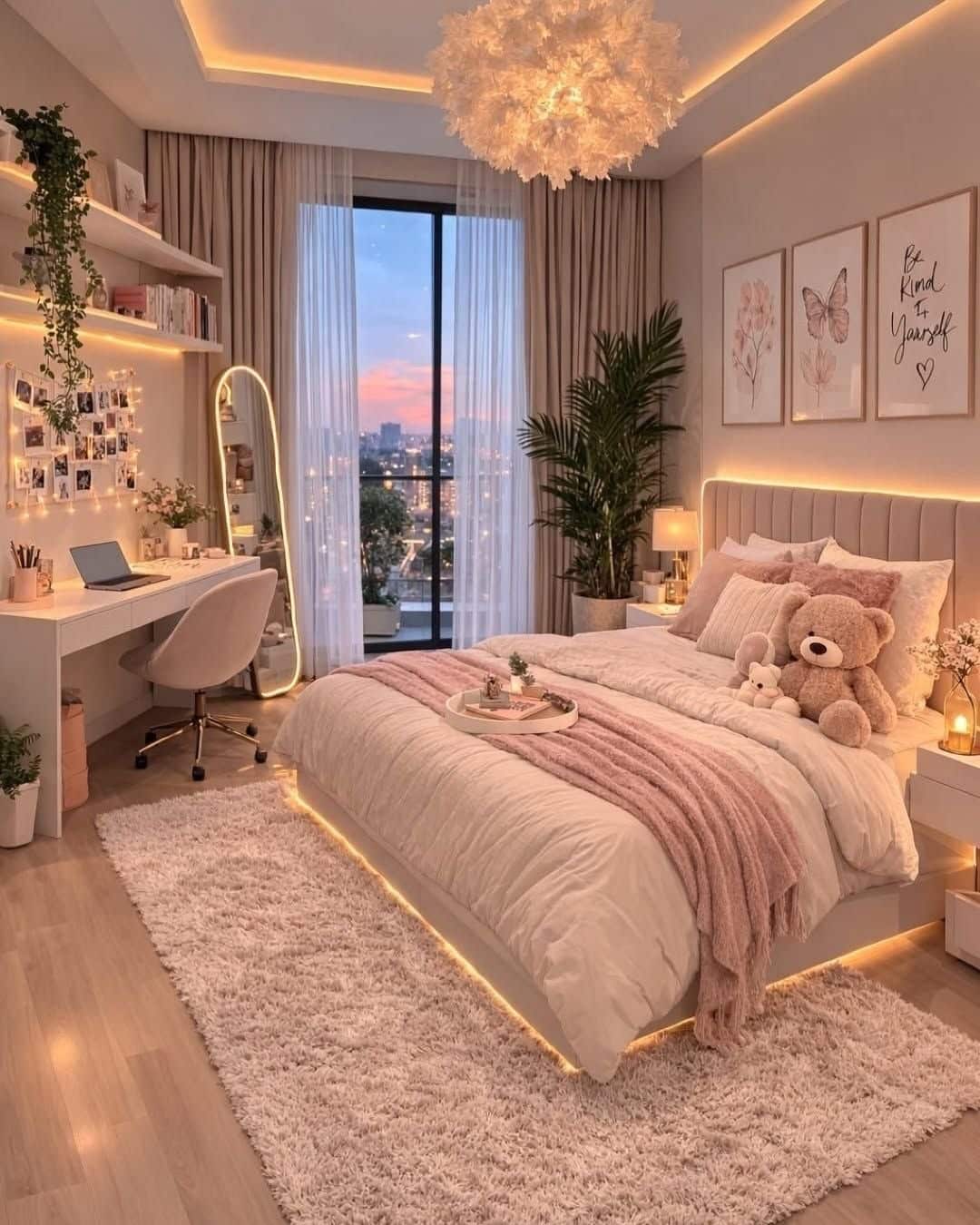 19. Blush Pink and Warm White Cozy Bedroom - relaxing bedroom ideas