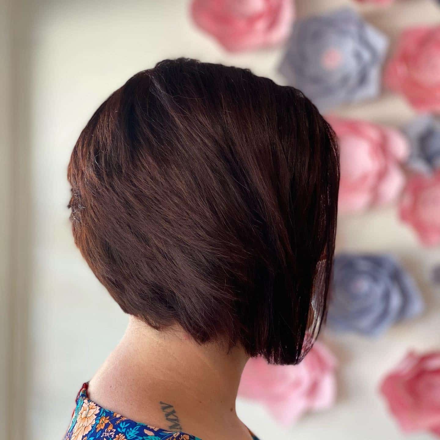 8. Chocolate Brown Angled Pixie Bob - Pixie Bob Haircut