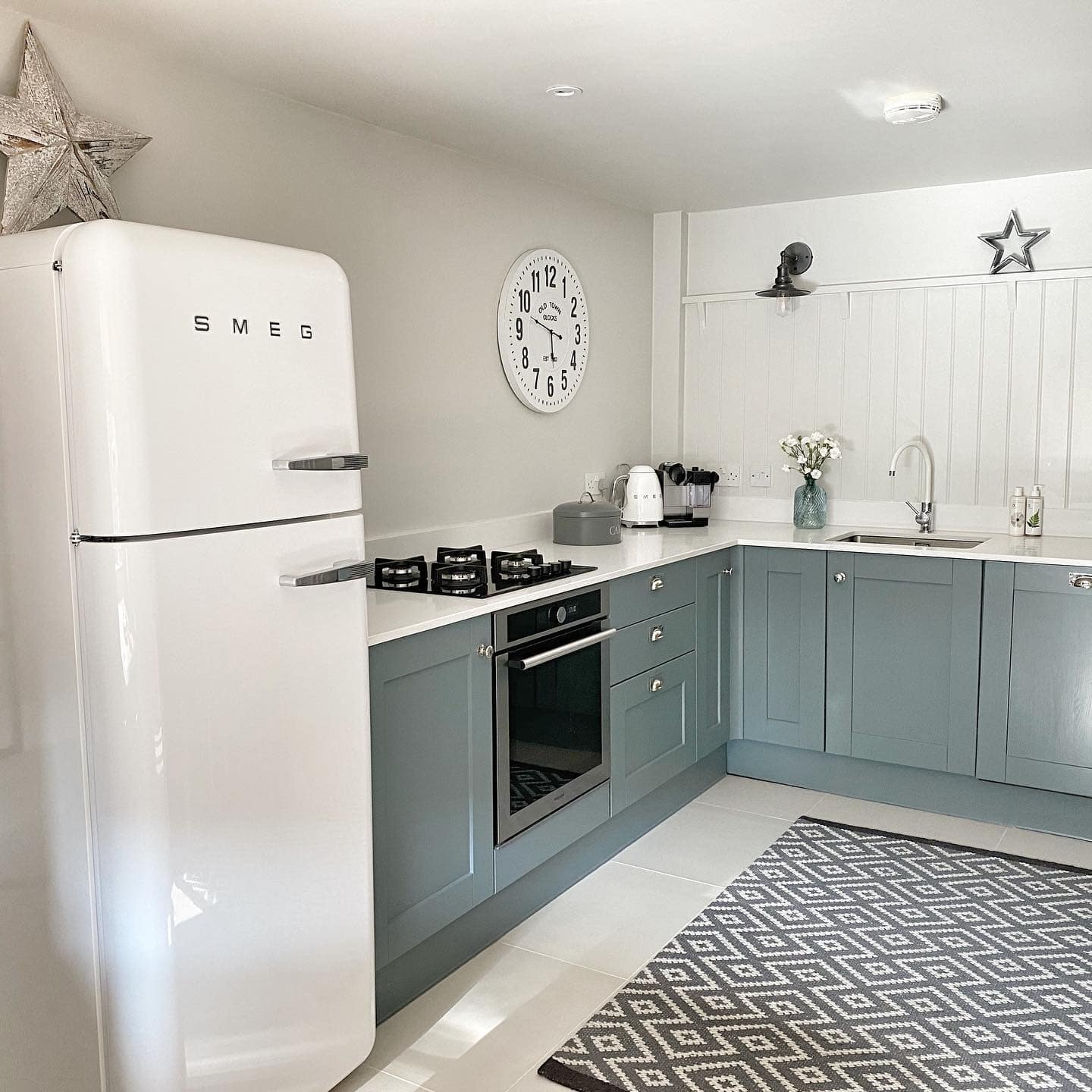 1. Soft Sage and White Cottage Kitchen with Retro Charm - cottage kitchen ideas