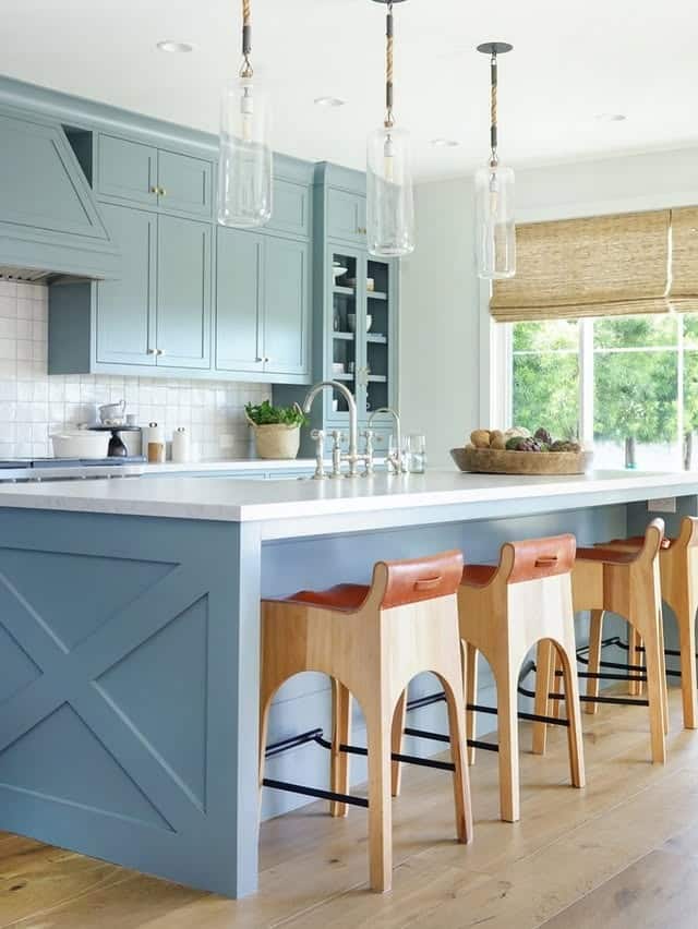 4. Light Blue Kitchen Cabinets with Scandinavian-Inspired Details - blue kitchen cabinets ideas