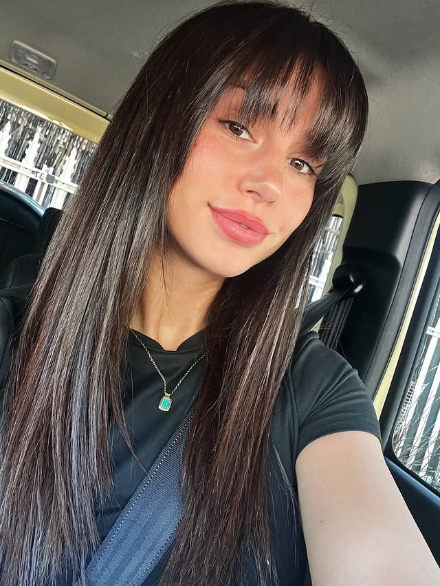 9. Straight Espresso Hair with Airy Wispy Bangs - Wispy Bangs For Thin Hair
