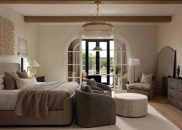 15. Warm Beige and Ivory Luxury Suite Bedroom - primary bedroom ideas