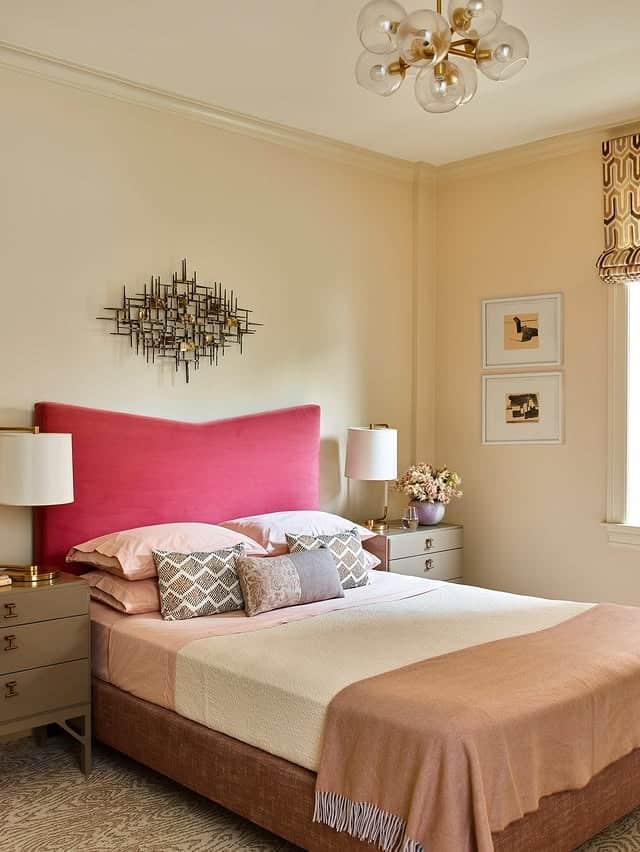 22. Blush Pink and Cream Glam Primary Bedroom - primary bedroom ideas