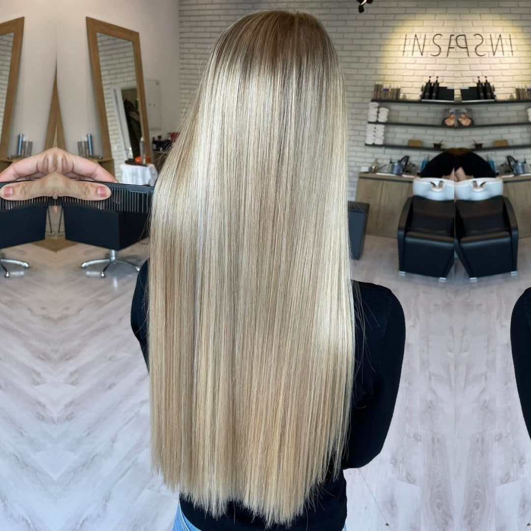 8. Classic Champagne Blonde Silk Finish - Champagne Blonde Hair Color
