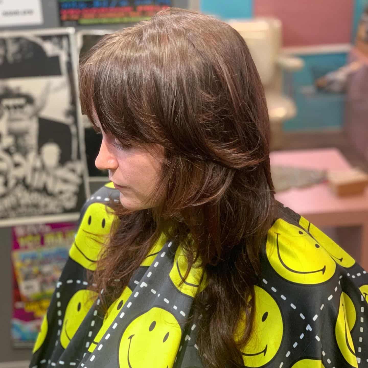 5. Layered Chocolate Shag with Curtain Fringe - Shaggy Haircuts