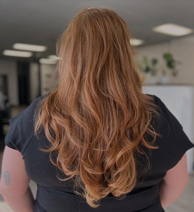 15. Cinnamon Brown Long Shag with Feathered Layers - Shaggy Haircuts
