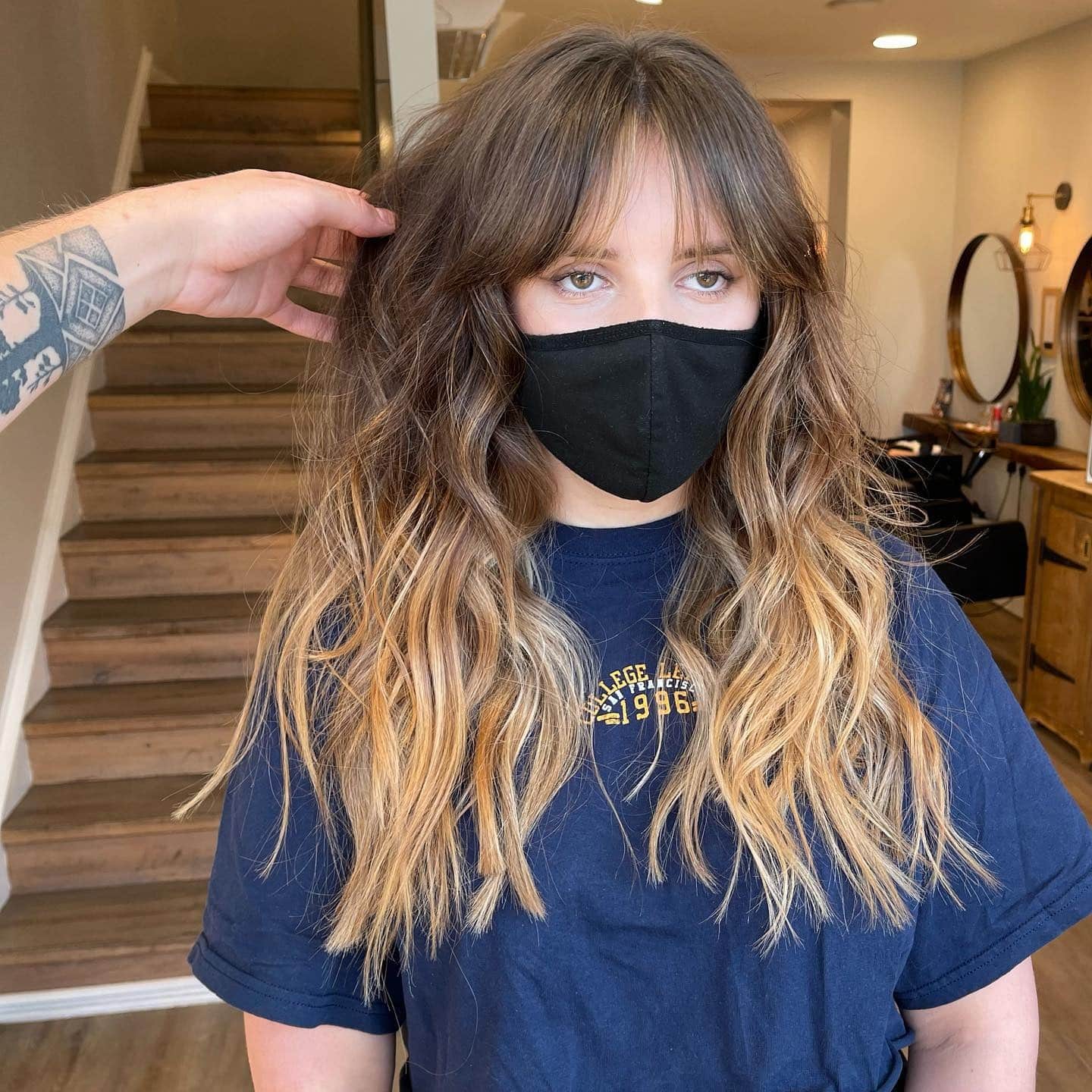 16. Bronde Wavy Shag with Curtain Fringe - Shaggy Haircuts